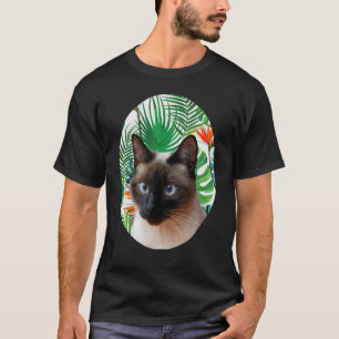 Camiseta Regalo tropical de gato hawaiano de alta calidad s