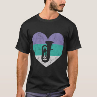 Camiseta Regalo Tuba Para Mujeres Adolescentes Chicas Retro