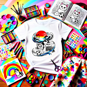 Camiseta Regalo único de gato de fútbol japonés para fanáti