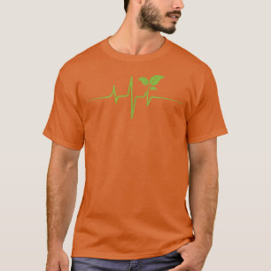 Camiseta Regalo Vegan Heartbeat Vegan Tee Para Plan Vegetar