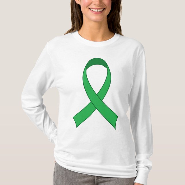 Camiseta Regalo verde personalizado de la conciencia de la (Anverso)