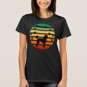 Camiseta Regalo vintage de caniche retro 70 para el amante