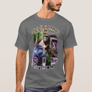 Camiseta Regalo vintage de HipHop RIP Harambe