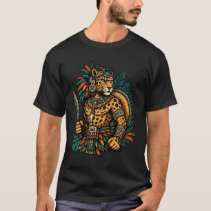 Camiseta Regalo Vintage para Hombre Guerrero Tribal Jaguar