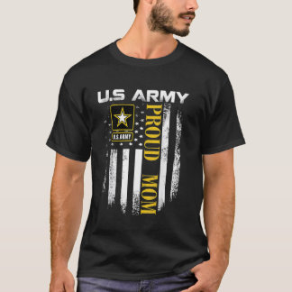 Camiseta Regalo vintage para mamá orgullosa del ejército co
