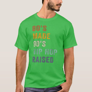 Camiseta Regalo vintage retro hecho en 80s criado en Hip Ho