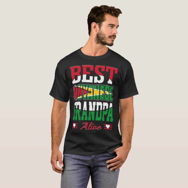 Camiseta Regalo vivo del mejor abuelo guyanés (Anverso completo)