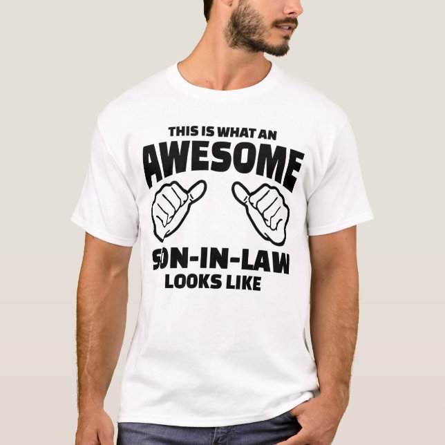 Camiseta Regalo yerno - Impresionante yerno (Anverso)