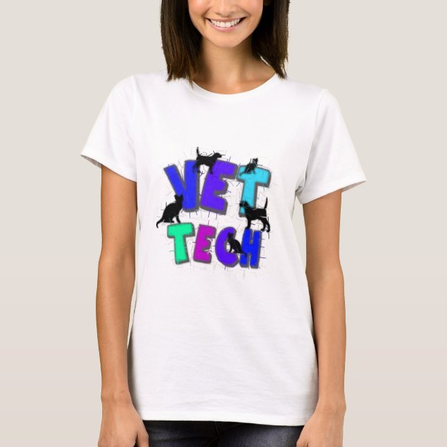 Camiseta Regalos artsy de la tecnología del veterinario, (Anverso)