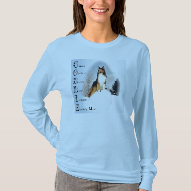 Camiseta Regalos ásperos del collie del Sable (Anverso)