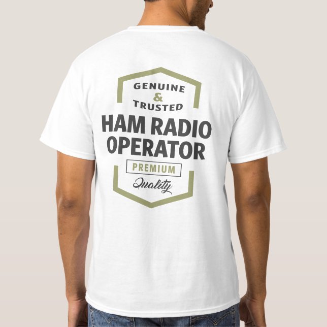 Camiseta Regalos con el logotipo del operador de radio HAM. (Reverso)