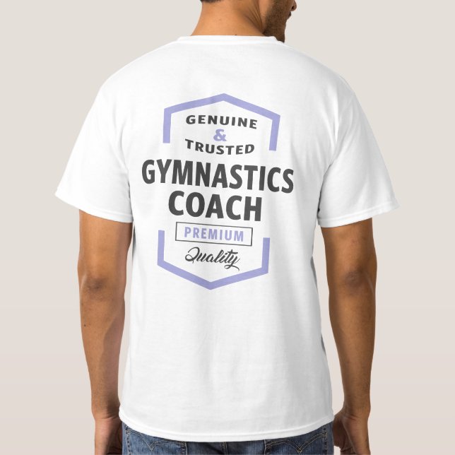 Camiseta Regalos Con Logo Del Entrenador De Gimnasia. (Reverso)