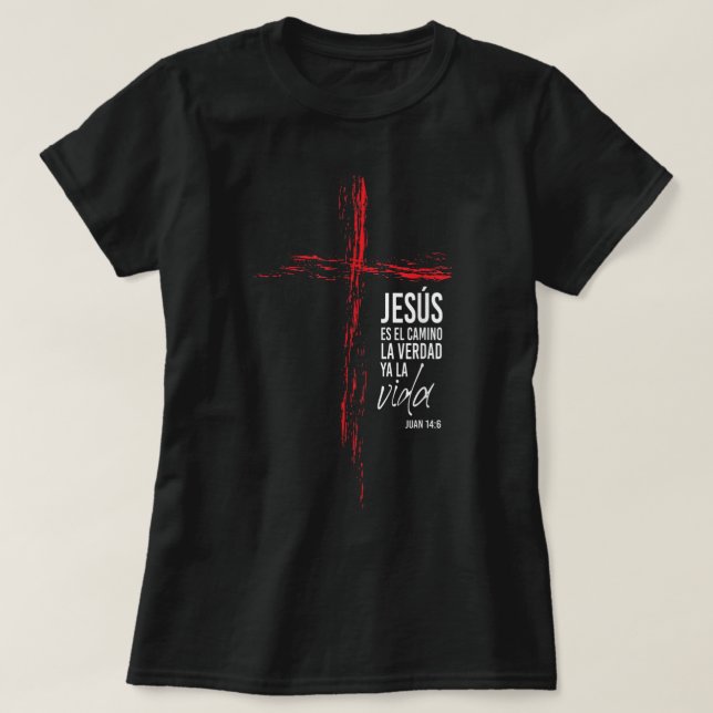 Camiseta Regalos Cristianos Hombres Jesús Mensajes Christia (Diseño del anverso)