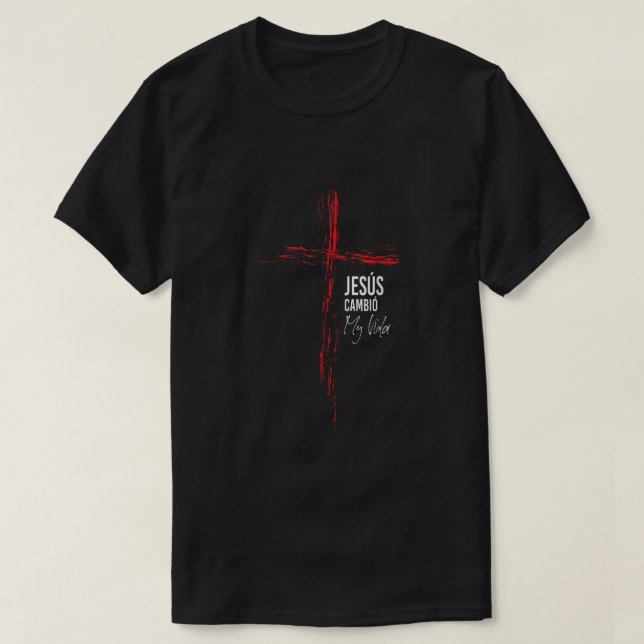 Camiseta Regalos Cristianos Hombres Padre Espaol Mensaje B (Diseño del anverso)