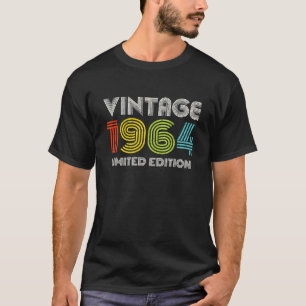 Camiseta Regalos Cumpleaños 60 Vintage 1964 Hombres Mujeres