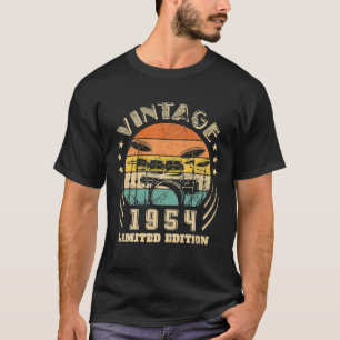 Camiseta Regalos Cumpleaños 70 Trompetas Batería Retro 1954