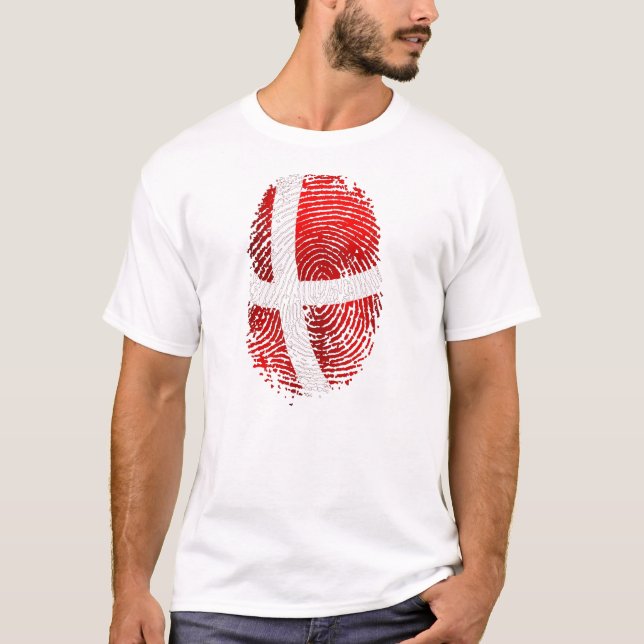 Camiseta Regalos daneses de la DNA de la huella dactilar de (Anverso)