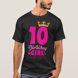 Camiseta Regalos de 10 años 10 Chicas de cumpleaños niños a