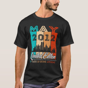 Camiseta Regalos De 10 Años Vintage De Cumpleaños Mayo 2012