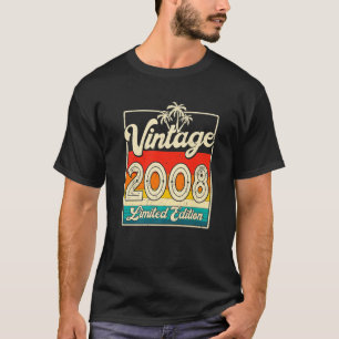 Camiseta Regalos de 14 años Vintage 2008 Edición limitada 1