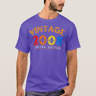 Camiseta Regalos de 14 años Vintage 2008 Edición limitada 1