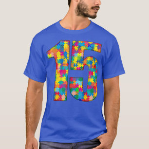 Camiseta Regalos de 15 años de edad 15º autismo de cumpleañ