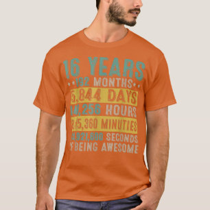 Camiseta Regalos de 16 años de antigüedad Impresionante 16