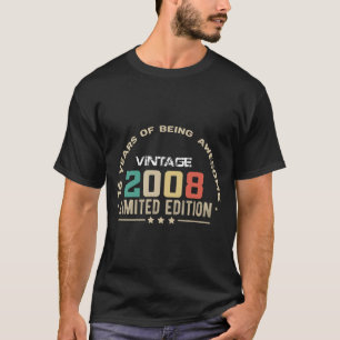 Camiseta Regalos de 17 años Edición limitada vintage 2008 1