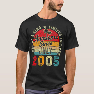 Camiseta Regalos De 18 Años Vintage Nacidos En Julio De 200