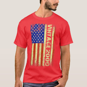 Camiseta Regalos de 22 años Vintage Bandera Americana 2000