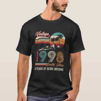 Camiseta Regalos de 24 años Vintage 1998 Edición limitada 2
