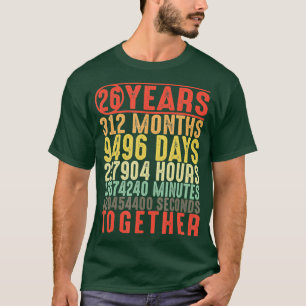 Camiseta Regalos de 26 años del 26° aniversario de su Boda