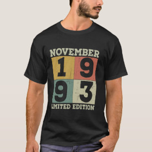 Camiseta Regalos de 30 años de antigüedad Vieja Noviembre d