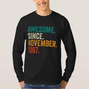 Camiseta Regalos De 35 Años Impresionantes Desde Noviembre 
