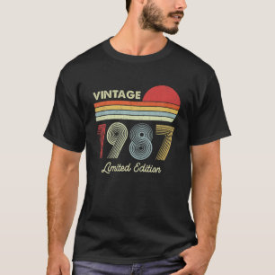 Camiseta Regalos De 35 Años Retro 1987 Edición Limitada 35ª