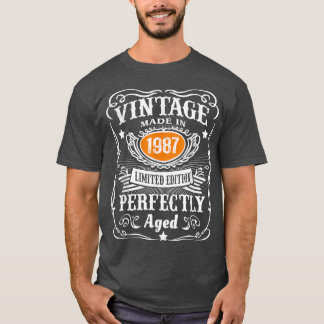 Camiseta Regalos de 35 años Vintage 1987 Edición limitada 3