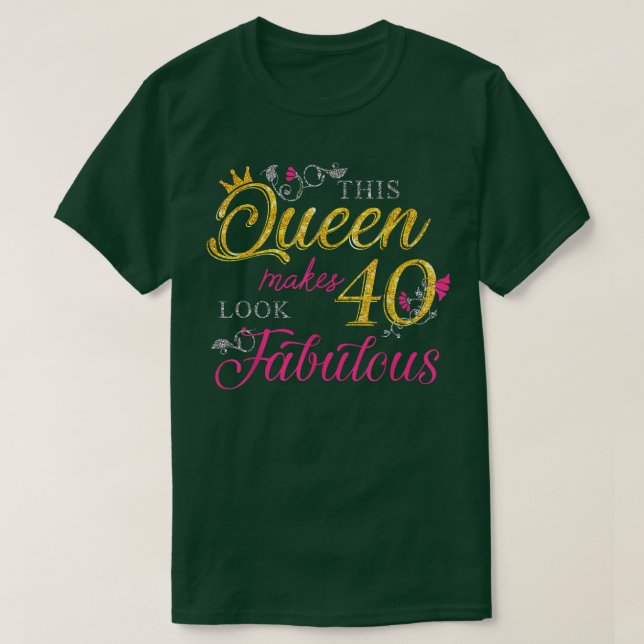 Camiseta Regalos de 40 años 40 y fabulosos desde 1982 40th  (Diseño del anverso)
