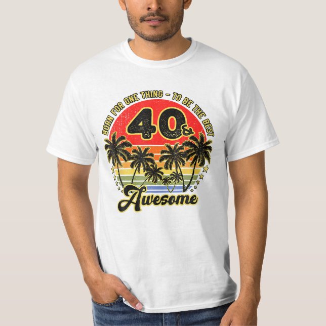 Camiseta Regalos de 40 años Palm de Amanecer (Anverso)