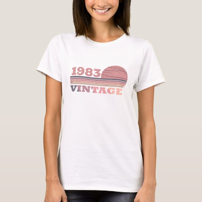 Camiseta Regalos de 40 años personalizados vintage (Anverso)