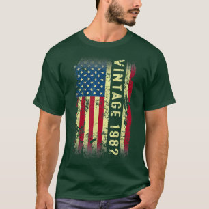 Camiseta Regalos de 40 años Vintage Bandera Americana 1982