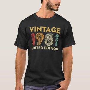 Camiseta Regalos de 41 años de antigüedad Vintage 1981 Ed