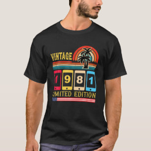Camiseta Regalos De 41 Años Vintage 1981 Edición Limitada 4