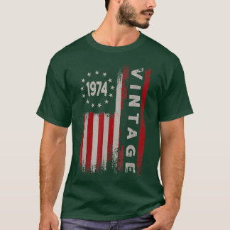 Camiseta Regalos de 48 años Vintage Bandera estadounidense 
