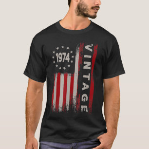 Camiseta Regalos de 48 años Vintage Bandera estadounidense 