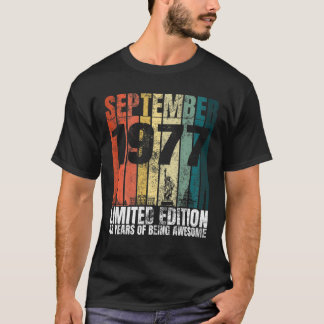 Camiseta Regalos De 49 Años Viejos Septiembre De 1971 49º B