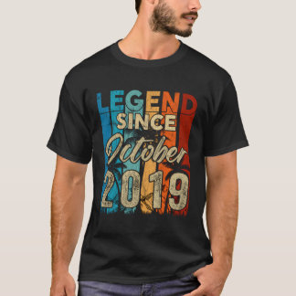 Camiseta Regalos De 4 Años De Edad 4ª Leyenda De Nacimiento