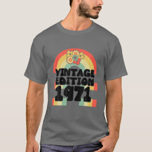 Camiseta Regalos De 50 Años 1971 Flores De Edición Vintage 