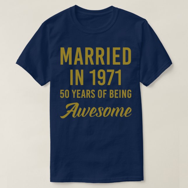 Camiseta Regalos de 50 años Bodas para parejas casadas (Diseño del anverso)