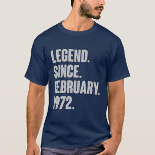 Camiseta Regalos De 50 Años - Leyenda Desde Febrero De 1972
