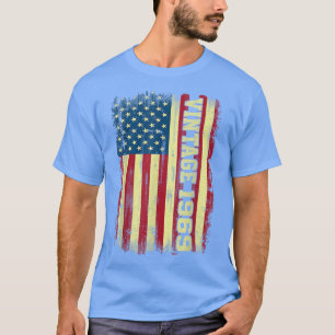Camiseta Regalos de 53 años Vintage Bandera estadounidense